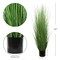 4-Foot Lush Green Artificial Grass Plant in Decorative Pot | Realistic Faux Grass for Indoor and Outdoor Decor | Floral Home by Artificial Flowers